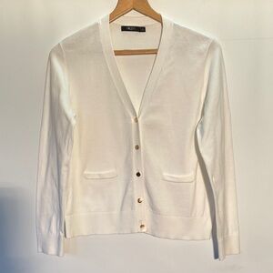 Chic White Women's Cardigan